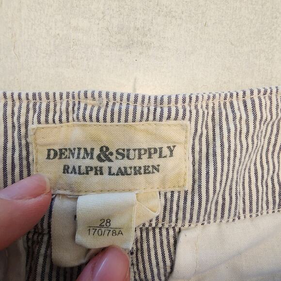 Denim & Supply Ralph Lauren Women's Striped Chino Shorts SZ 28 - Picture 4 of 7